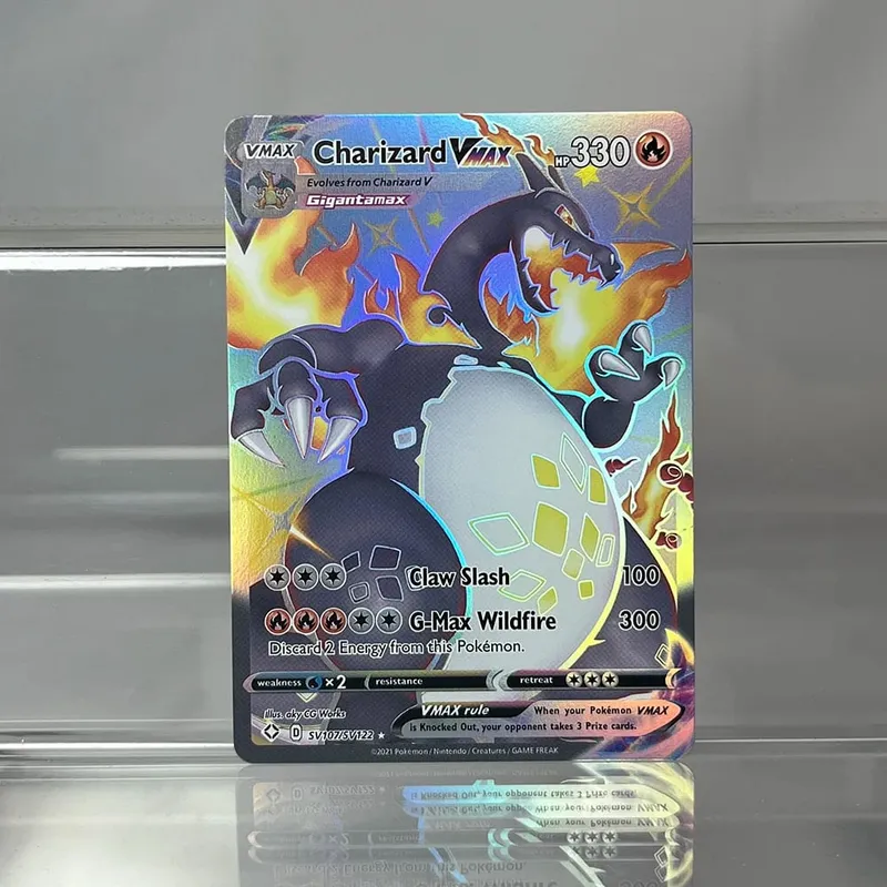 Charizard PTCG Single Collection Card 1st Edition 1996 Vmax Ex Rare Rainbow Card PKM Proxy Cards Toys Gifts — image 17