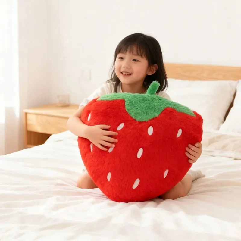 Aardbei Kussen Zacht Gevuld Pluche Speelgoed Sweety Aardbei Bank Knuffelkussen Voor Thuis Kussen Fruit Thema Verjaardagscadeaus