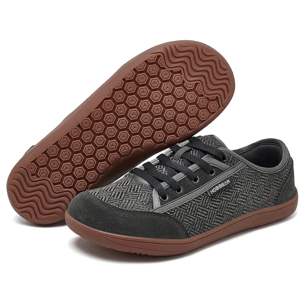 Barefoot Shoes Mens Womens | Zero Drop | Wide Toe | Minimalist Cowhide Leather Lace Up Fashion Sneakers — image 12
