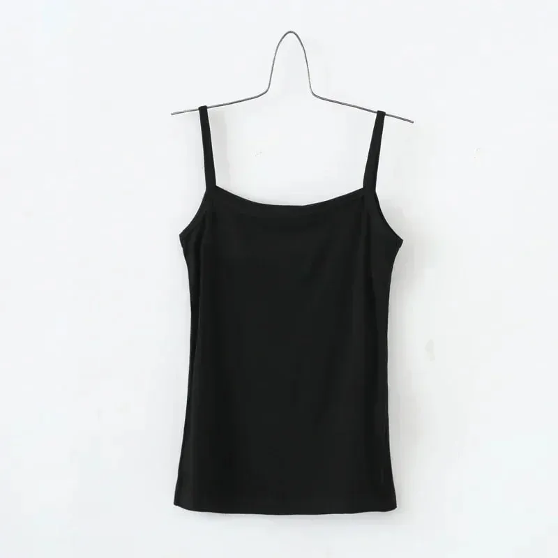 Basic Camisoles Women Crop Tops Sleeveless Shirt Bralette Tops Solid Color Strap Skinny Vest Female Slimming Tanks Bra Underwear