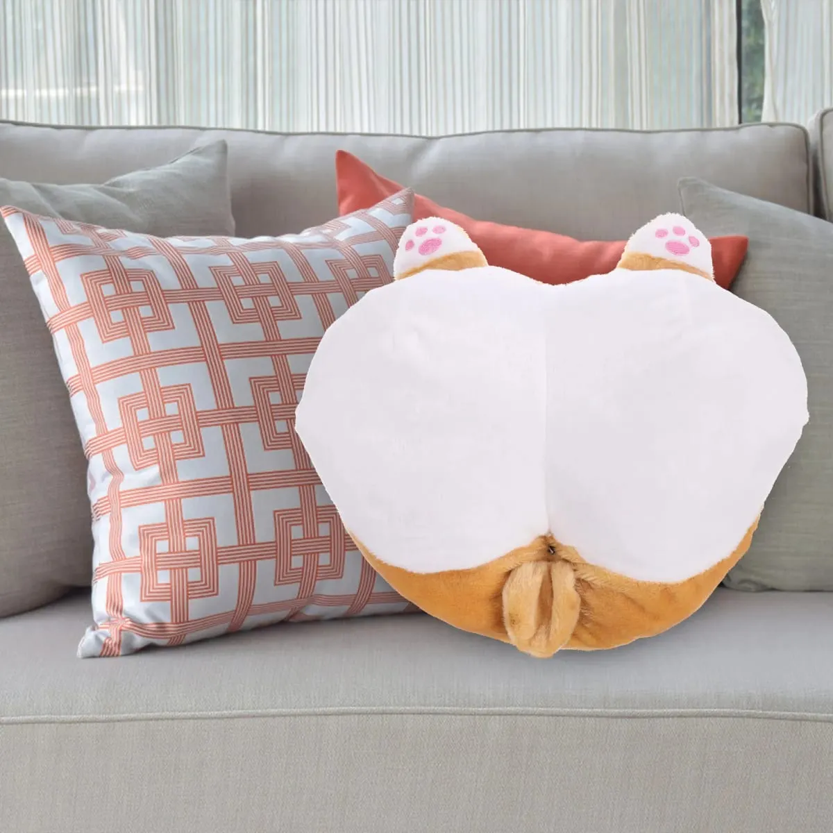 Adorable Dog Butt Cushion for Long Sitting Support Ergonomic Chair Pad for Office Workers Drivers Students Pregnant Women Travel