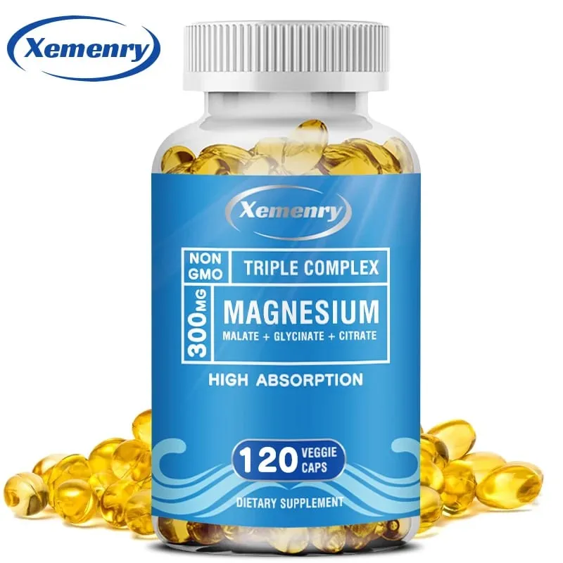 Suplemen Triple Magnesium Complex - Mengandungi Magnesium Glycine Malic Acid dan Sitrat Untuk Merehatkan Otot dan Meningkatkan SleepSupp — image 1