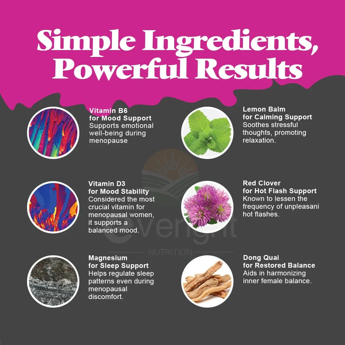 Complete Herbal Menopause Supplement for Women-Multibenefit Menopause Relief Hormone Balance for Night Sweats Mood 120 CAPSULES — image 3