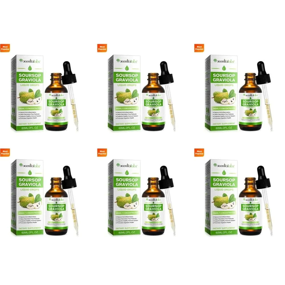 AcentiLabs Soursop Graviola Liquid Drops Vitamin C unterstützt die Verdauungsgesundheit, das Immunsystem und die Abwehr freier Radikale, 60 ml für Erwachsene — image 12