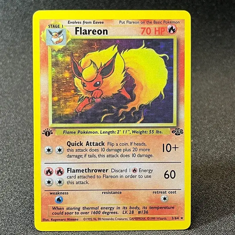 PKM Foil Cards Charizard Blastoise Venusaur Alakazam Mewtwo Zapdos Raichu 1996 1st Edition Game Collection PTCG Proxy Cards — image 10