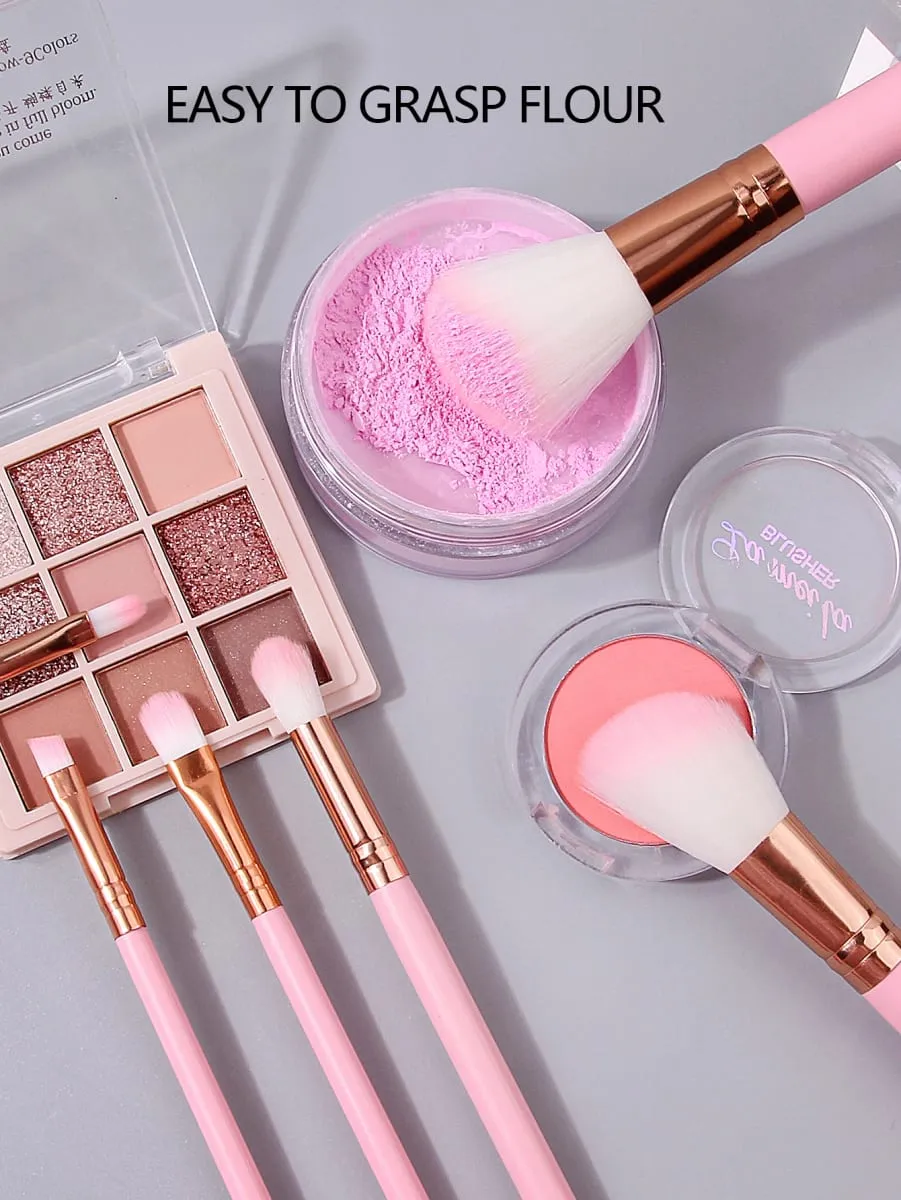 19PCS Set of 12 Beginner Makeup Brushes +3Pcs Non-Powder Makeup Eggs +3Pcs Triangular Powder Puff +1Pcs Storage Bag — image 5
