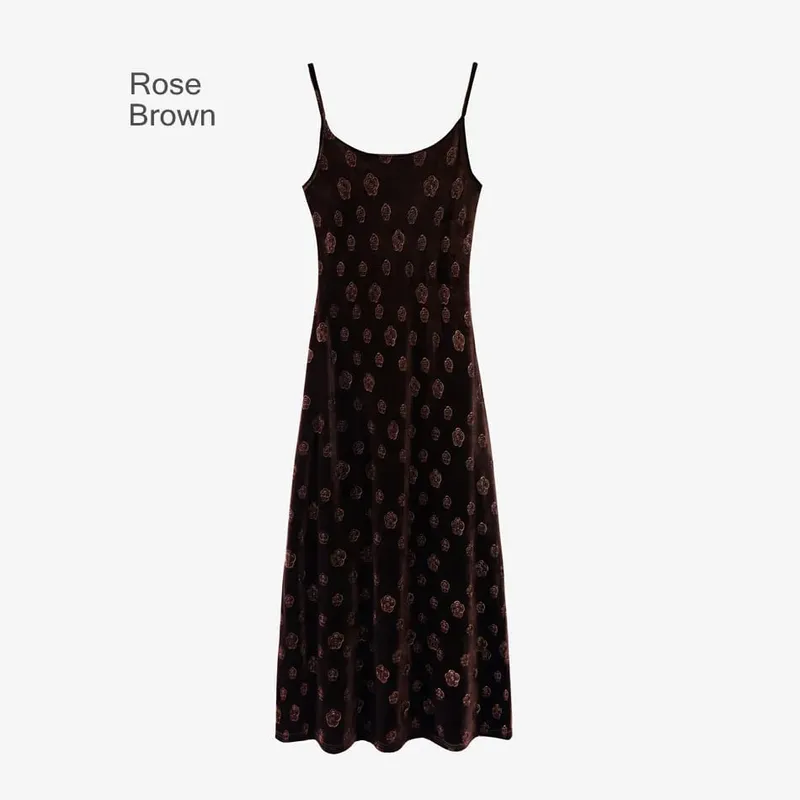 AS 2024 Fall- winter velvet woman clothes adjustable strap dress + basic tops + cardigan + sleeveless dress (ship out in 1 day) — image 13