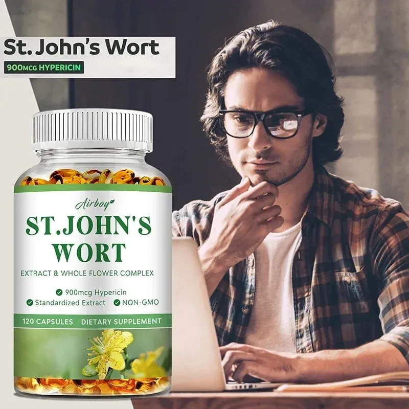 St. John's Wort - Relaxation Supplement That Helps Soothe The Nervous System Relieve Stress Improve Mood and Regulate Sleep — image 4