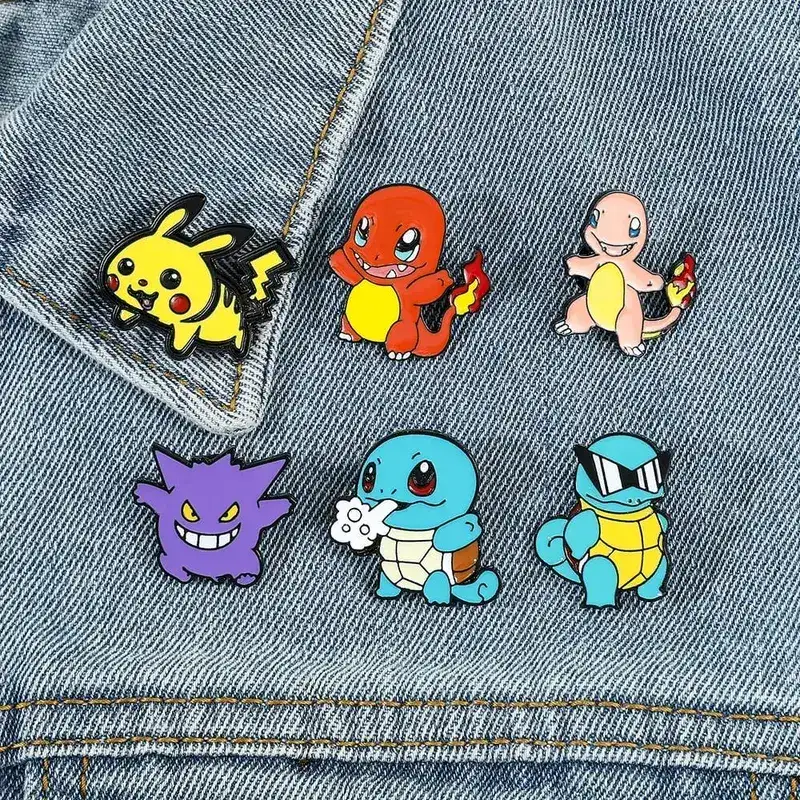 Wholesale Kawaii Pikachu Gengar Eevee Lapel Pins for Backpacks Enamel Pin Cute Brooches Badges Jewelry Fans Gifts — image 6