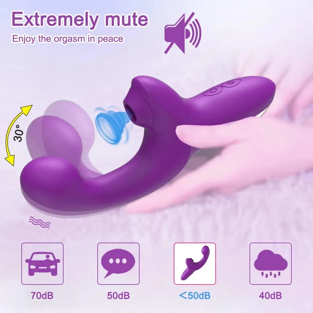 Powerful 20 Speeds Dildo Vibrator Female Clit Sucker Vacuum Clitoris Stimulator Adults Goods Finger Wiggling Sex Toy for Women — image 3