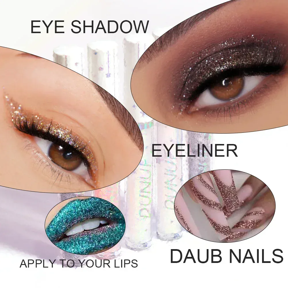 Shiny Liquid Eyeliner Pen Black Glitter Pigment Eye Liner Ultra-fine Quick-dry Waterproof Non-smudge Eyes Makeup Cosmetics