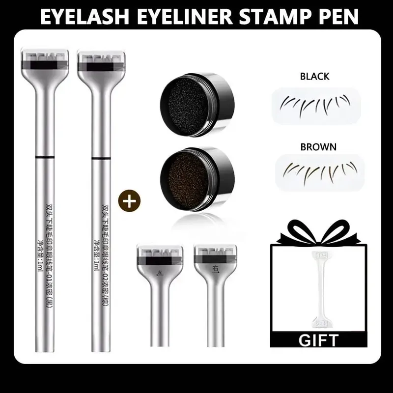 Lower Eyelash Stamp Lazy Lower Eyelash Stamp Makeup Mascara Natural-looking Convenient Cosmetics 2-in-1 Eyelash Stick Begin