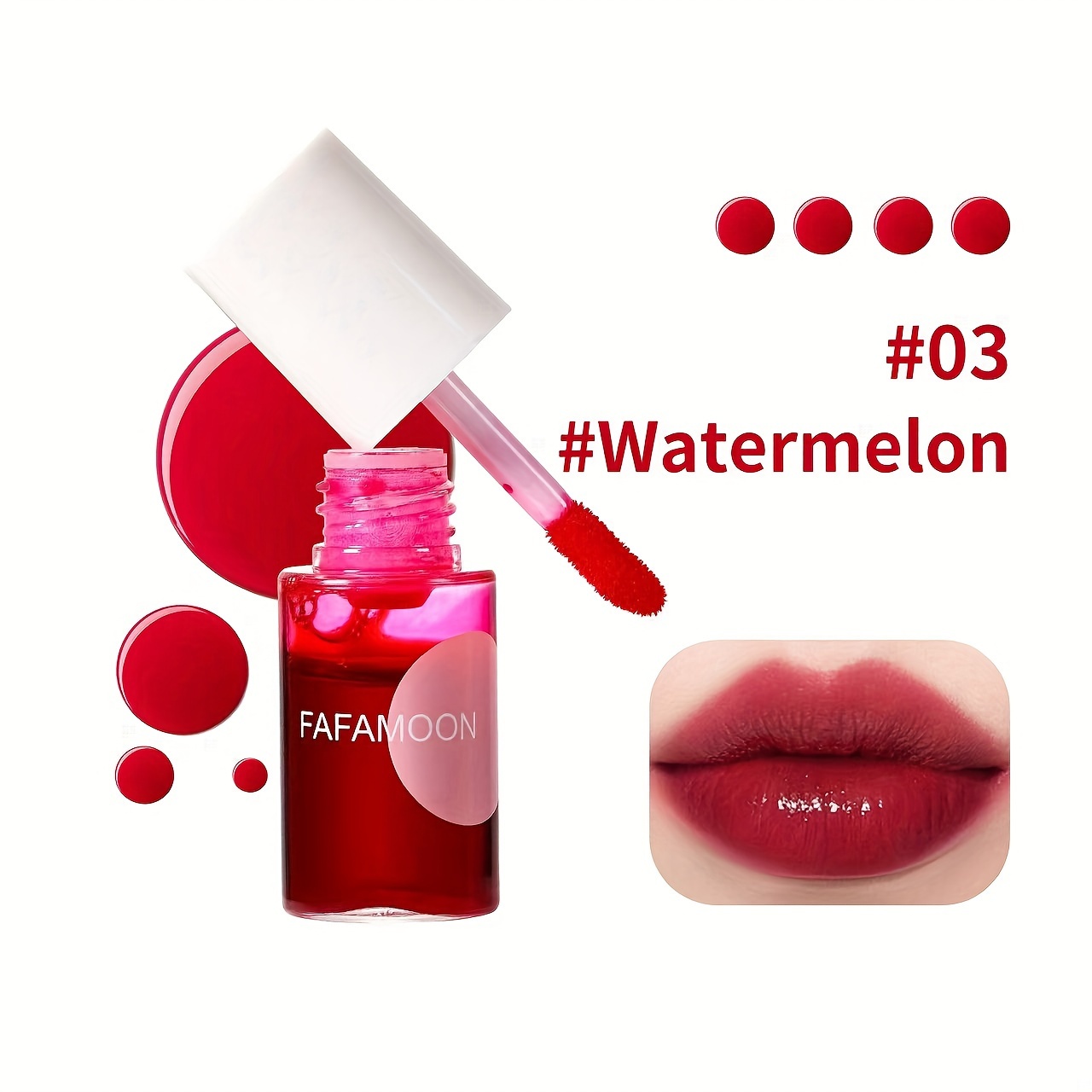 Fruity Lip Tint Water Gloss Tint Moisturizing Waterproof Liquid Lipstick Non-Stick High Pigment Long-Lasting Vibrant Colors