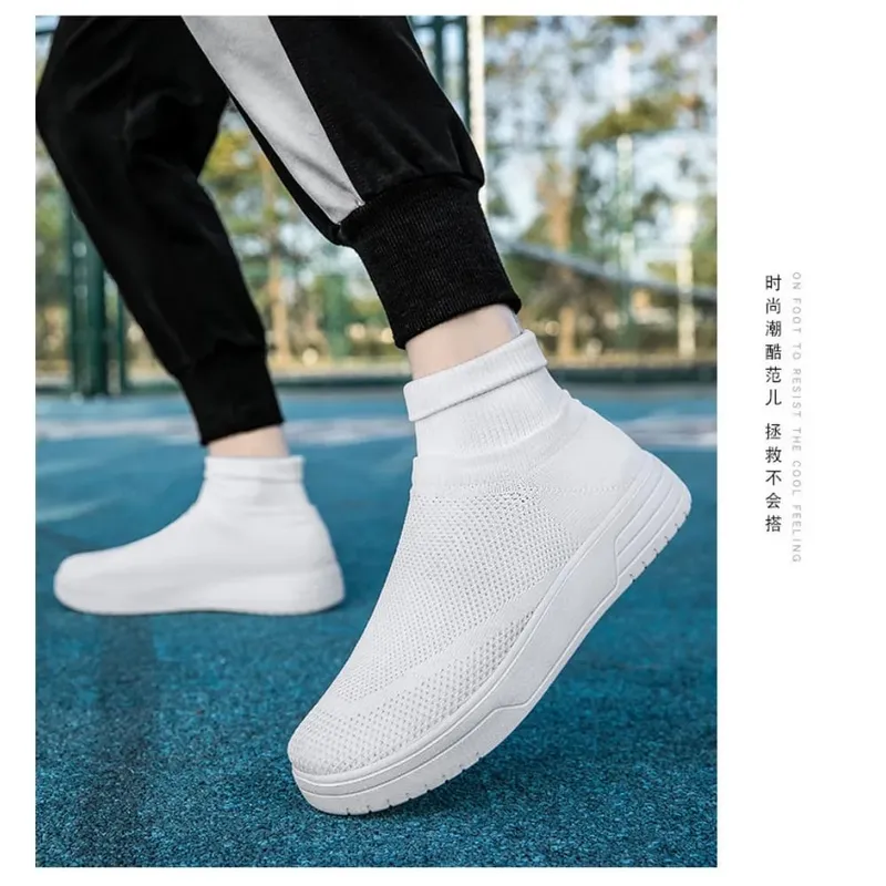 Sock Shoes for Men Spring 2026 New Couple Socks Breathable Mesh High Top Casual Shoes for Men One Foot Thick Soled Sneakers Men — image 9