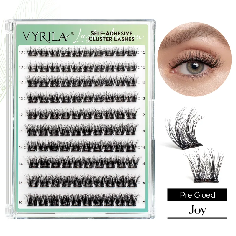Selbstklebende Wimpern, kein Kleber erforderlich, Wimpern 10–16 mm, vorgeklebte Cluster-Wimpern, D-Locken, weiche, natürliche Wimpern zum Aufdrücken — image 9