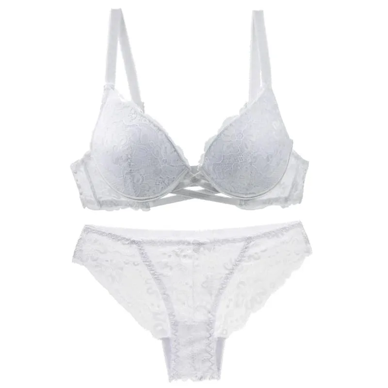 2024 New Sexy Bras Set Push Up Underwear Women White Black Blue Pink Red Beige 32/70 34/75 36/80 38/85 40/90 BCDE Cup Lingerie — image 1