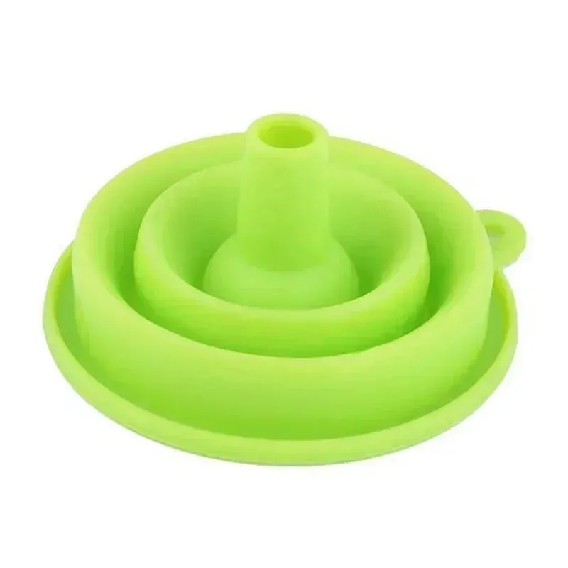Mini Silicone Gel Foldable Collapsible Style Funnel Hopper Kitchen Tool — image 4