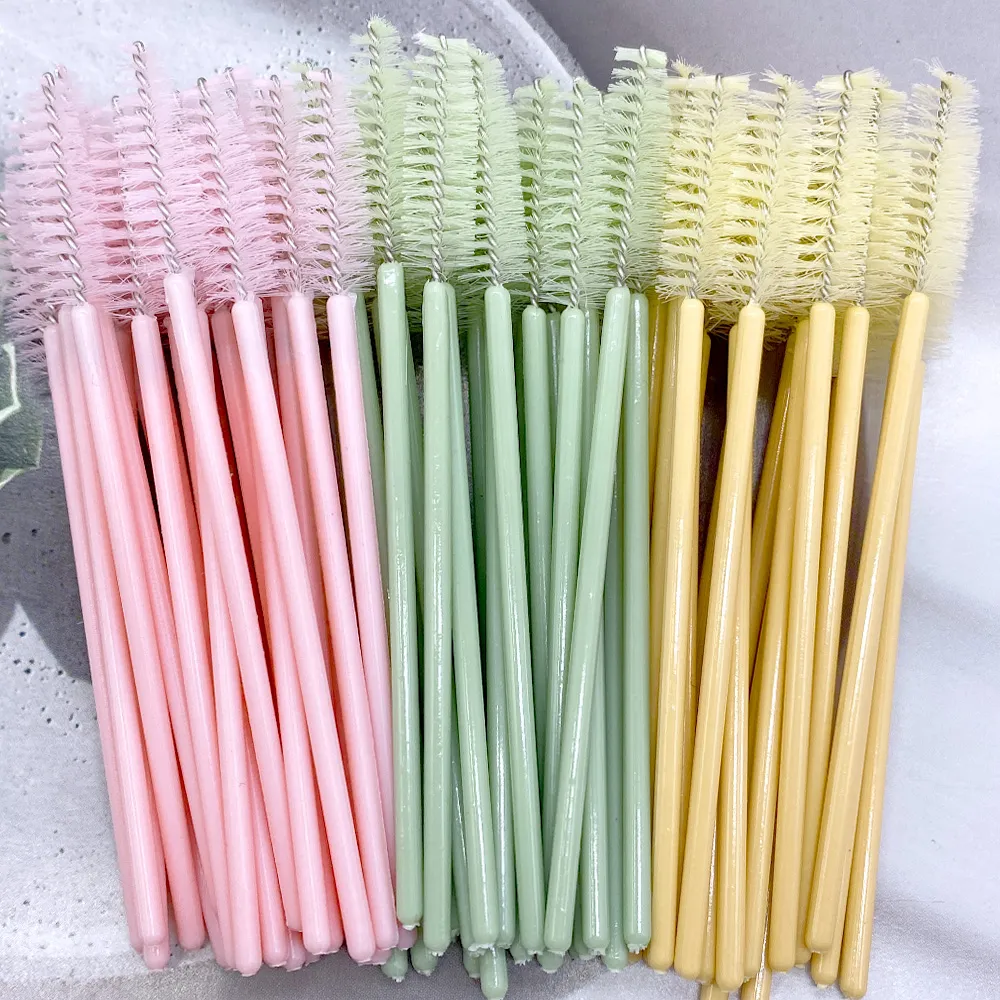 Zanse 50/500pcs Wenkbrauw Wimper Borstels Wimper Spoolies Mascara Wands Applicator voor Wimperverlenging Make-Up Tool — image 6