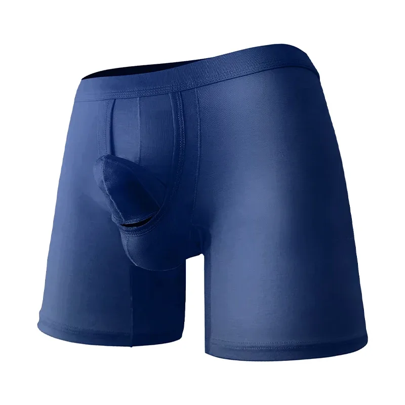 Men's Boxers Shorts Cotton L Underwear Man Breathable Pouch Panties Middle Long Leg Underpants Male Cueca Hombre — image 10