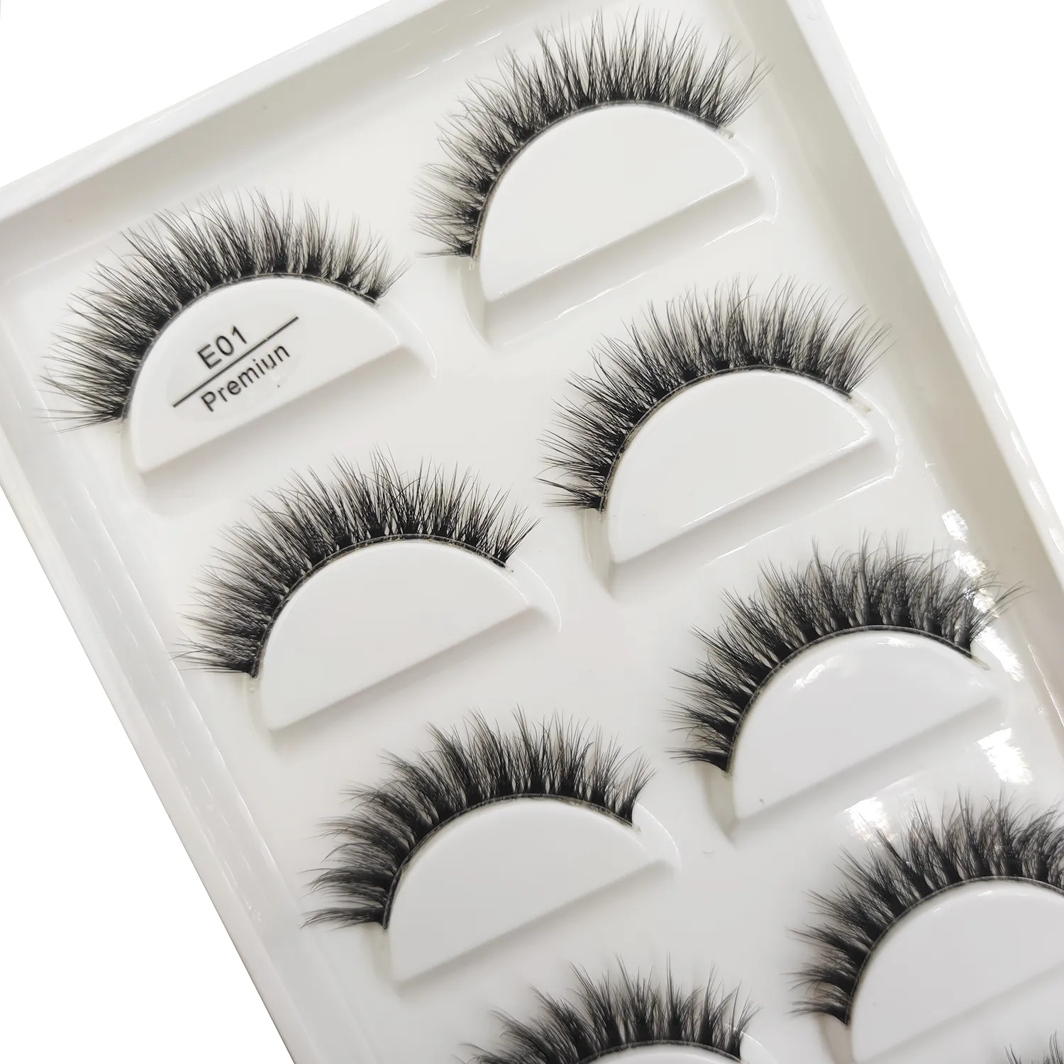 Transparent 3D Mink Eyelashes Natural Clear False Eye Lashes Soft Invisible Eyelash Wispy Makeup Faux Cils H13 X08 5 Pairs — image 1