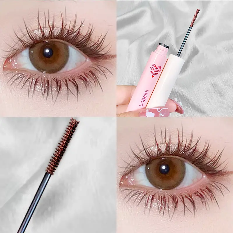 Ultra-fine Mascara Curl Thick Lengthening Eyelash Mascara Waterproof Non-smudge Brown Natural Curling Fine Brush Mascara Makeup — image 2