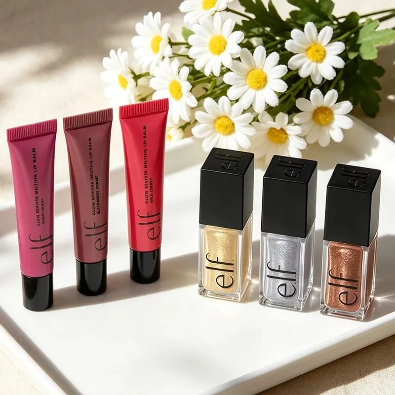 Hot Sale Elf Brand Multi-effect Green Pink Primer Essence Glow Reviver Lip Oil Flashing Glimmer Fruit Flavor Lip Gloss Cosmetics — image 3