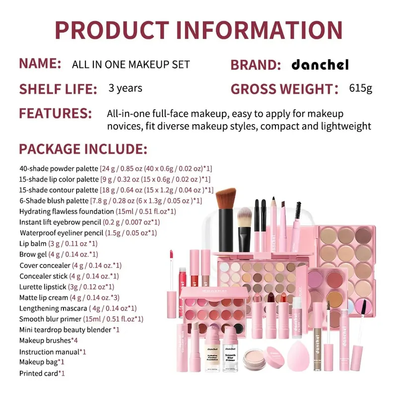 Beginner All‑in‑One Makeup Set Full Face Multi‑style Makeup Portable Kit With Tools For Daily Travel Gift Giving — image 5