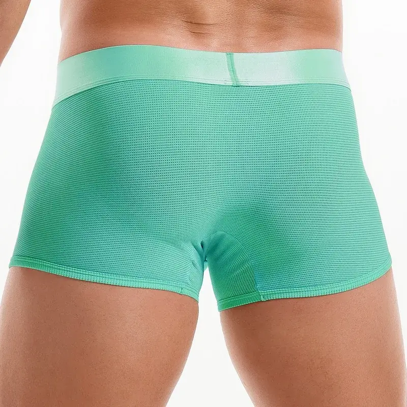 Sexy Underwear Mens Flat Corner Pants Ice Silk Breathable Youth Quadrangle Pants Guard Pants Mesh Quick Drying — image 29