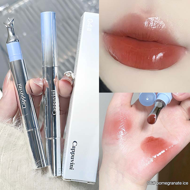 Mirror Watery Essence Lip Gloss Long-Lasting Non-sticky Plumping Liquid Lipstick Jelly Lip Glaze Makeup Moisturizing Lips Tint