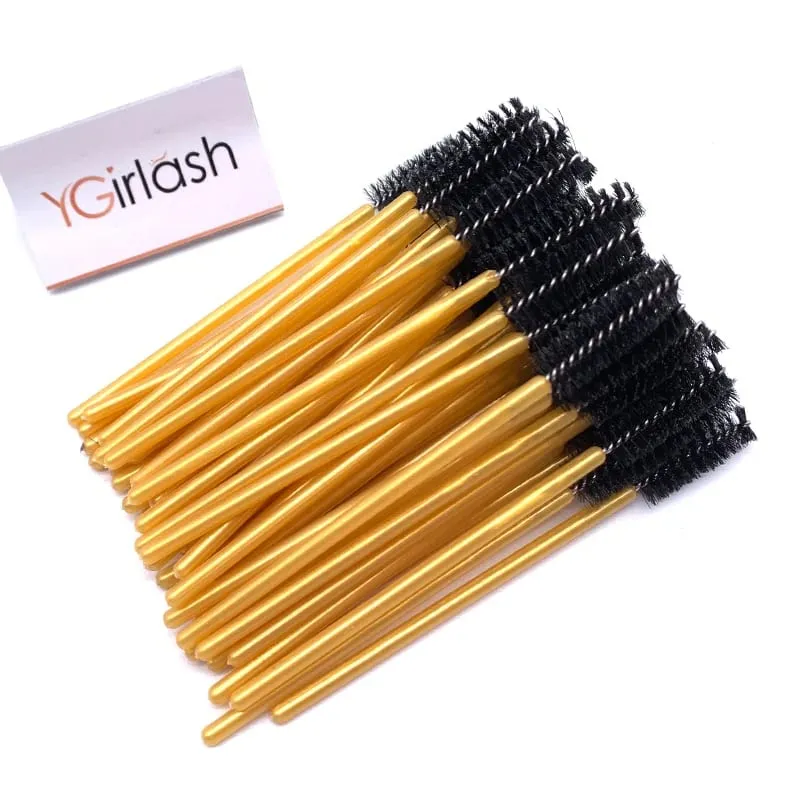 YGirlash 50Pcs Lash Swans Crystal Eyelash Applicator Μίας χρήσης Διαμαντένια λαβή Nylon Mascara Wands Brush Cosmetic Tools — image 29