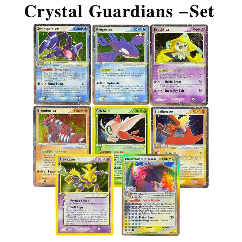 Proxy karty Holografický Emerald Cacturne Rayquaza Skryté legendy Kyogre Crystal Guardians Alakazam Star Flareon Metagross