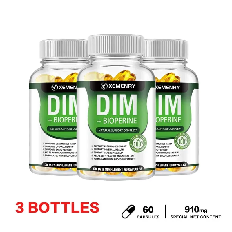 DIM Supplement - Contains Piperine To Promote Lean Muscle Mass and Support Digestive Health