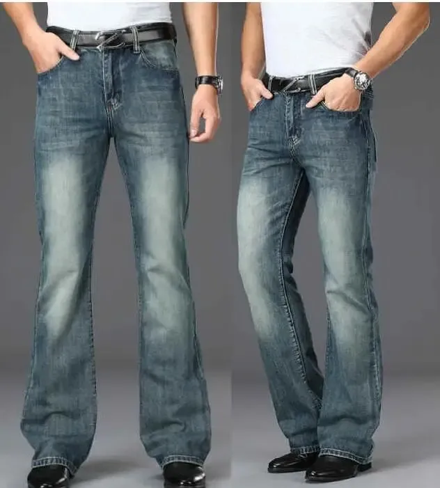 Men's Flared Jeans Loose Men Big-Leg Jeans Men Flared Pants Boot Cut Leg Designer Classic Jeans Multiple Styles Size 28-40 — image 2