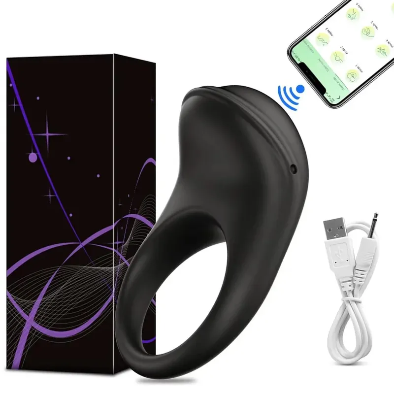 APP Control Penis Ring Vibrator for Men Delay Ejaculation Cock Ring Sex Toys Lock Penisring Cockring Adult Male Sex Supplies 18+ — image 10
