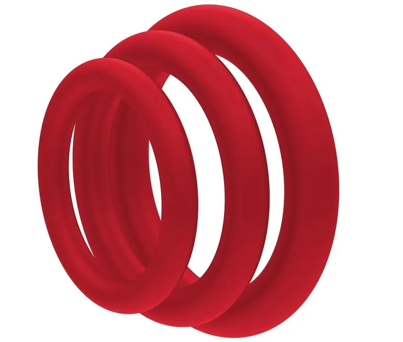 Cock Ring Durable Silicone Penis Rings Men Ejaculation Delay Rubber Sex Toys Rings for Male 3pcs/Set — image 7