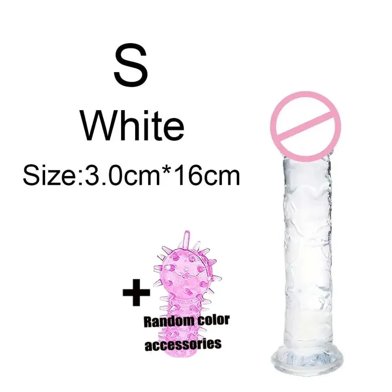 Super levné realistické měkké ženy erotické anální velké dildo přísavka Jelly Dick erotické hračky měkké klitorisy vaginální masturbátory penis — image 10