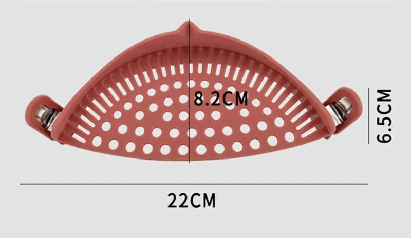 Silicone Pot Side Drainer Vegetable Noodle Drainage Filter Pour Baffle Kitchen Gadgets — image 7