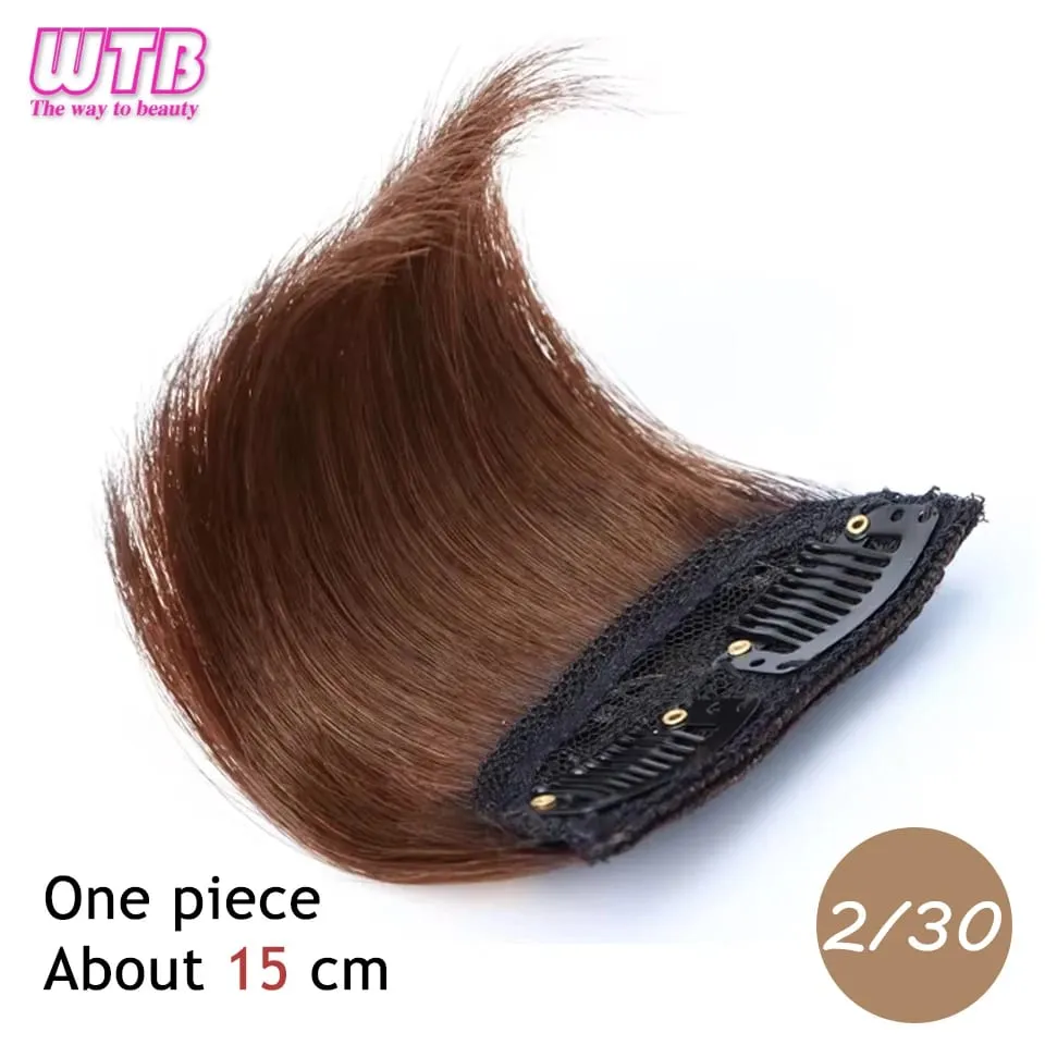 Synthetic Invisible Seamless Hair Pads Clip In One Piece 2 Clips Increase Hair Volume Hair Extensions Top Side Cover Hairpiece