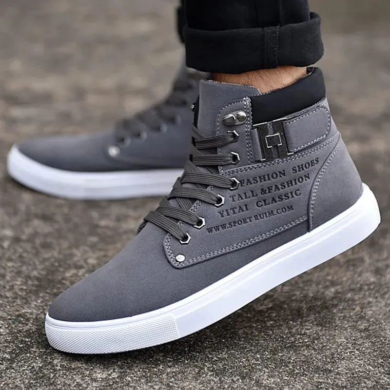New Arrival Men's High Top Casual Shoes Spring/Autumn High Top Sneakers High Quality Retro Fashion Men Boots Zapatillas Hombre — image 11