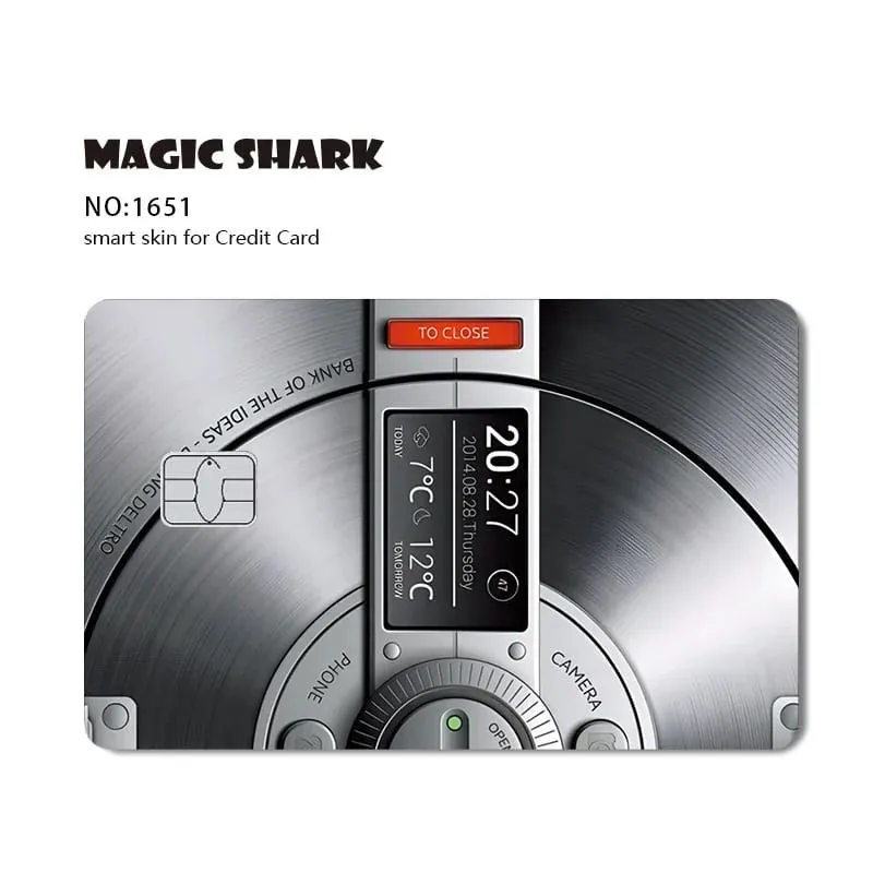 2026 New Magic Shark Anime Money Charge 404 Error ID Game Machine Film Skin Sticker for Debit Bank Credit Card — image 15