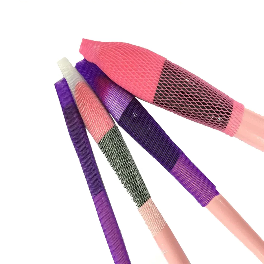 50pcs/lot Colorful Makeup Brushes Mesh Protector Cover Beauty Elastic Mesh Protective Net Kits Brush Net Pen Cover Cosmetic Tool — image 5