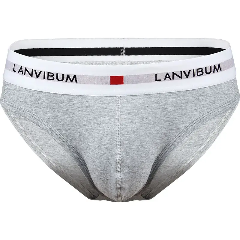 Men's Underwear Cotton Low Waist Elastic Sexy Loose Triangle Pants Summer Breathable Youth Pant Headband — image 7