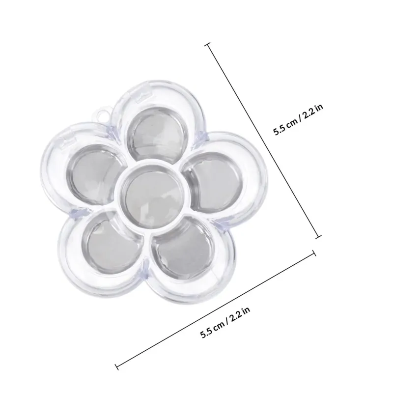 8Pcs Six-Compartment Plum Blossom Sub Box Simple Elegant Makeup Storage Box for Concealer Eyeshadow Lipstick Blusher Brow Powder — image 4
