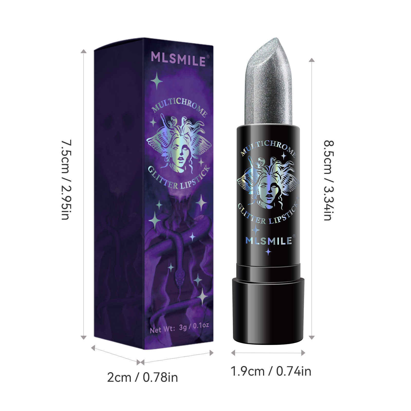 6Colors Glitter Lipstick Waterproof Long Lasting Diamond Pearlescent Metallic Lipstick Black Lipgloss Women Lips Makeup Cosmetic — image 6