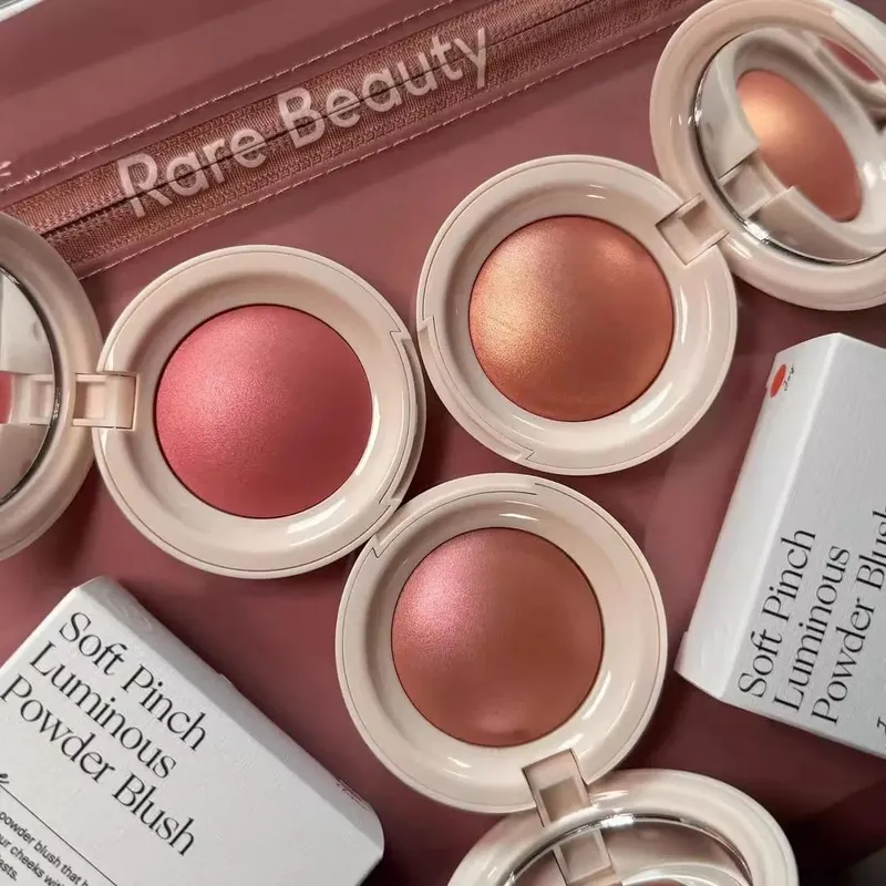 Rare Beauty 3D Face Brighten Blush Highlighter Powder with Mirror Cosmetic Contour Bronzer Shimmer Luminizer Stick Makeup Tool — image 3