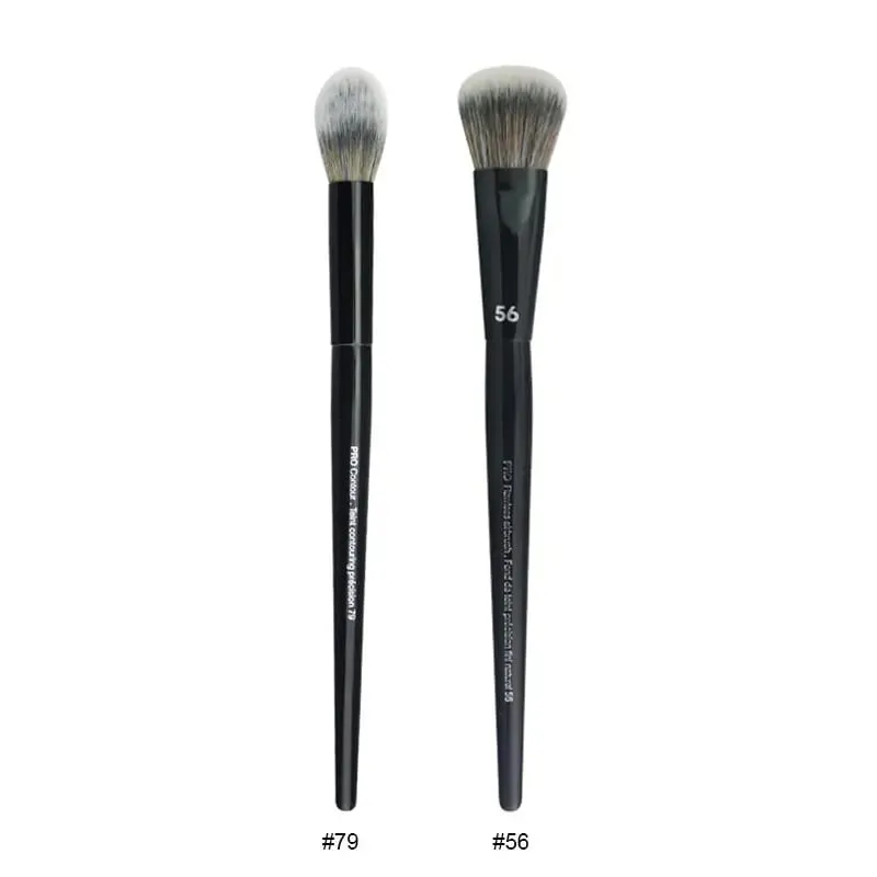 2pcs/set Pro Black Makeup Brushes Synthetic hair Powder Eye Shadow Smudge Highlight Foundation Airbrush Diffuser Make Up Brush — image 27