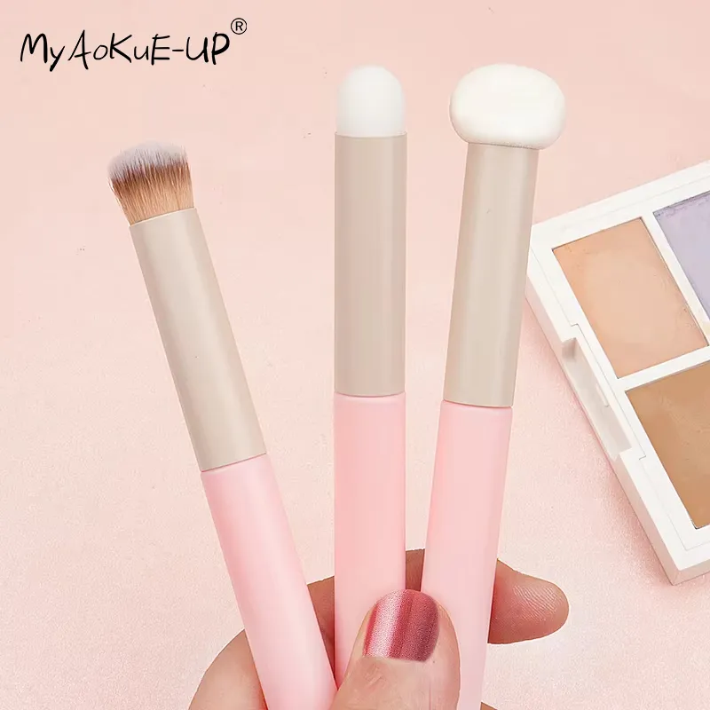 1 Pc Soft Makeup Brushes Sponge Concealer Brush Lipstick Lip Powder Puff Wet Dry Use Foundation Contour Cosmetic Tools — image 1