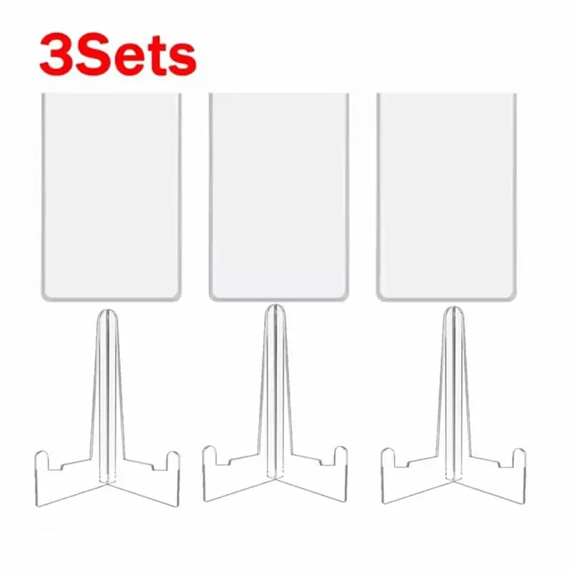 1-10pcs Hard Plastic Cards Sleeves And Stand Display Set For Yugioh Pokemon Baseball Football Game Card Trading Protectors — image 8