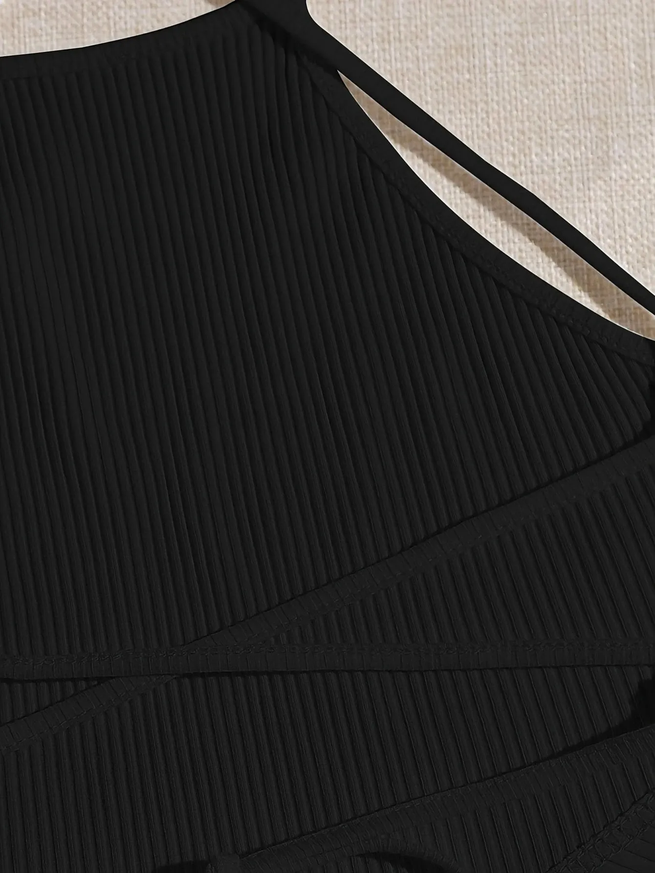 Elegant Cotton Knit Slingback Top with Crisscross Back Tie - Chic Comfy t& Season Versatile — image 5