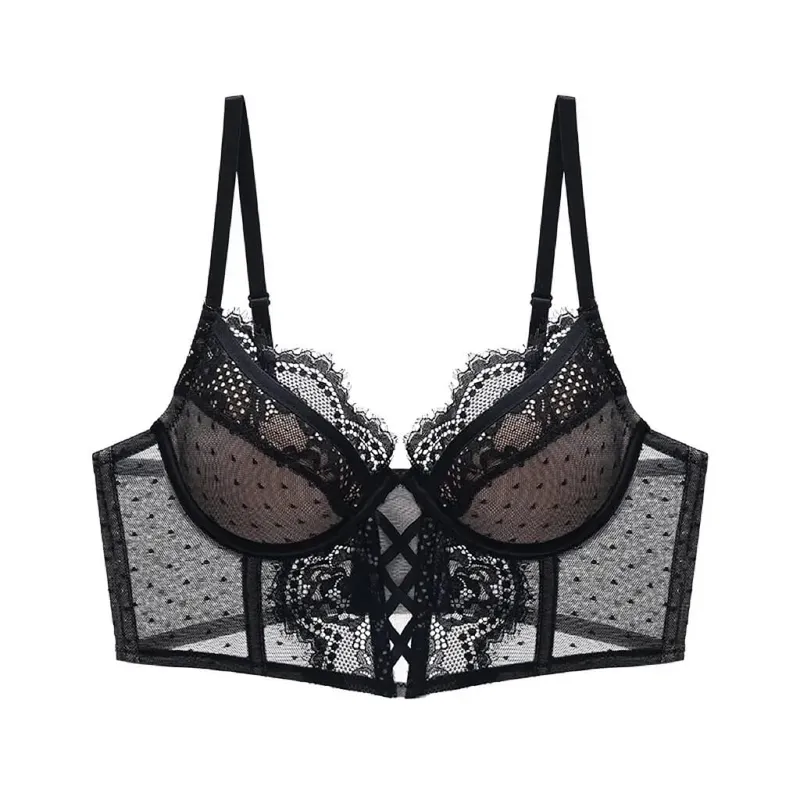 Push Up Spets Underkläder Set för kvinnor Sheer Chemise med mjuk bygel BH Fishbone Teddy Sexig Bröllopsbröllop Smekmånad Outfit S-XL